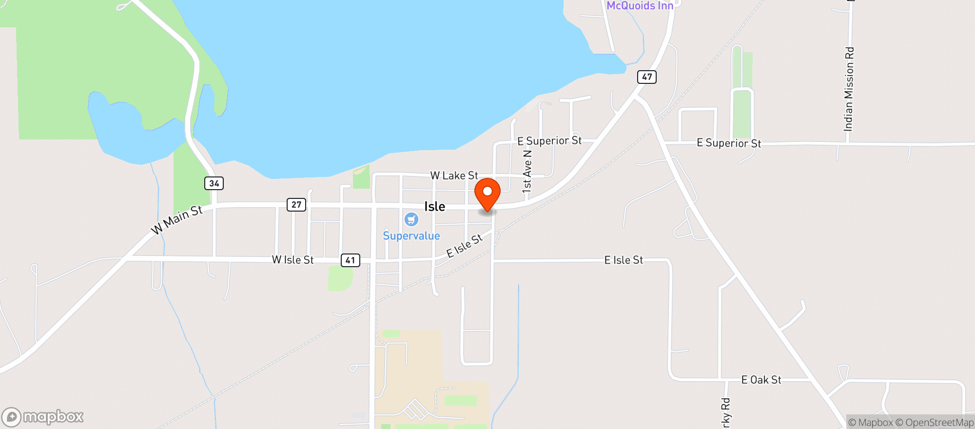 Map showing City Of Isle Muni