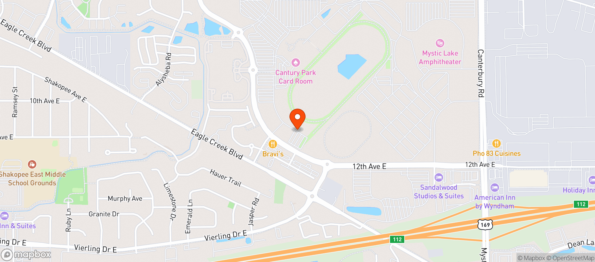 Map showing Boardwalk Kitchen & Bar