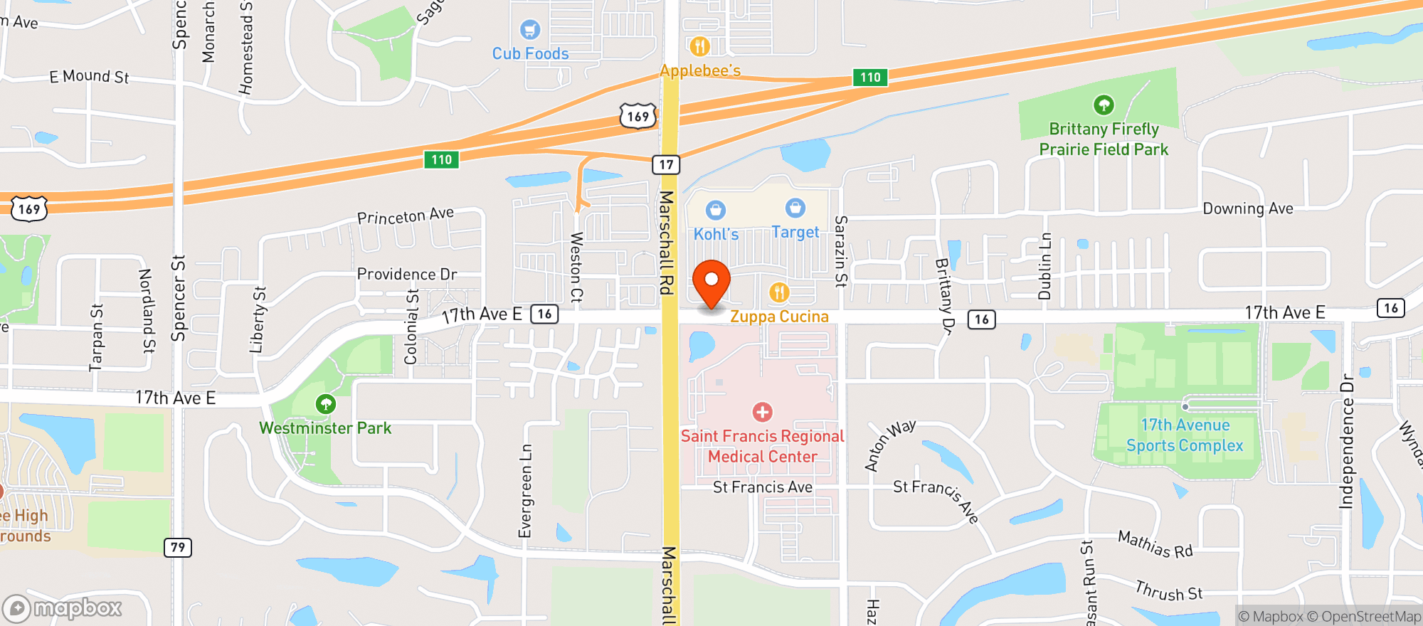Map showing Target