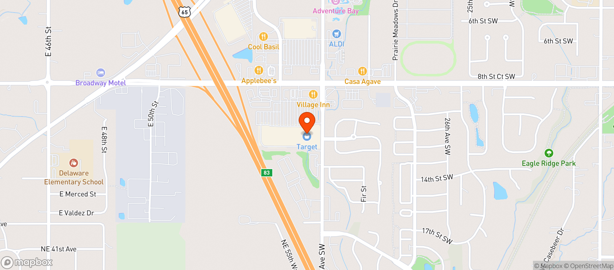 Map showing Target - Altoona