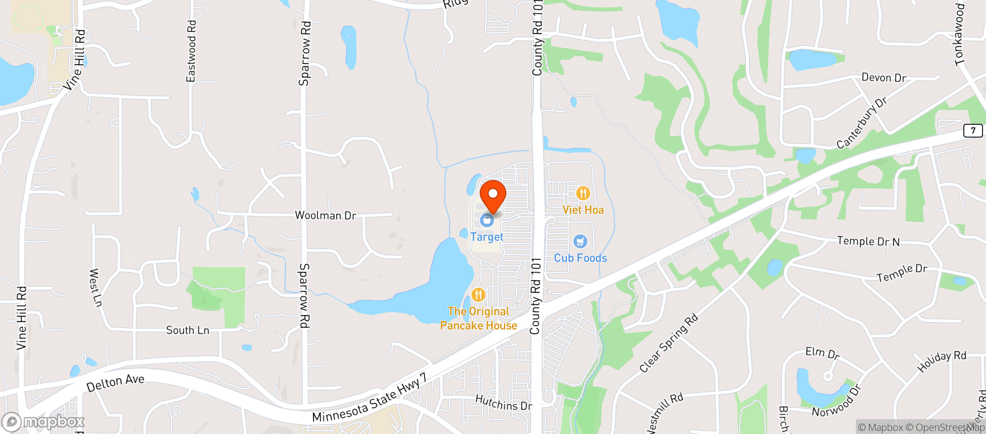 Map showing Target