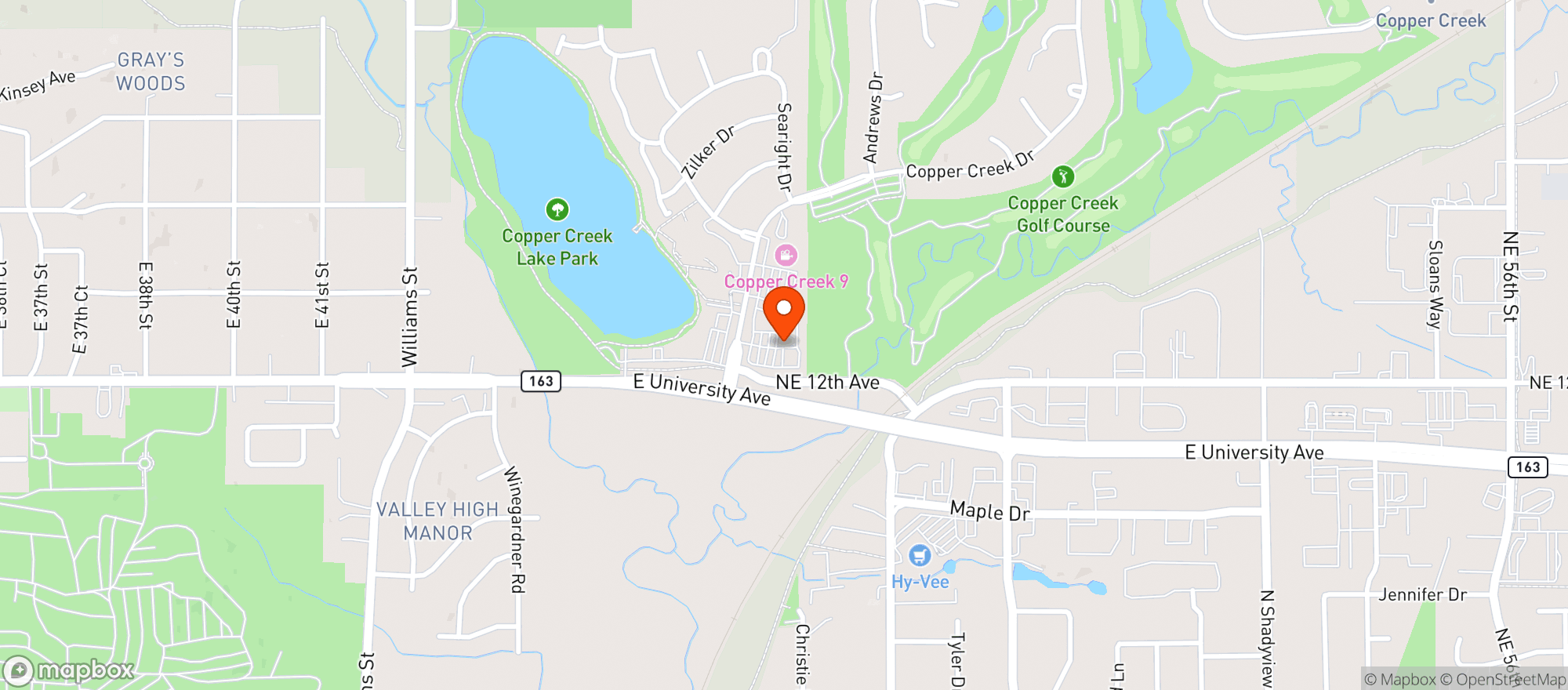 Map showing The Pizza Bar