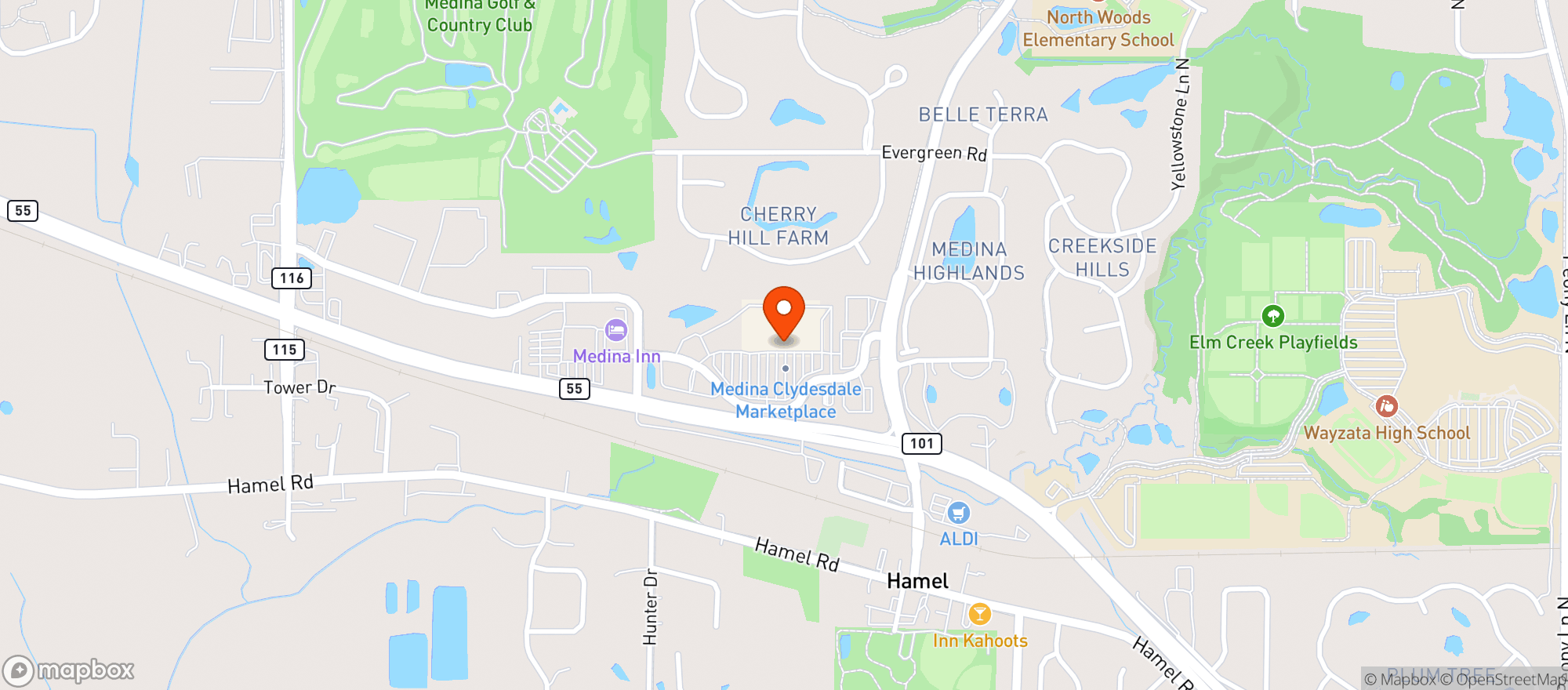 Map showing Target