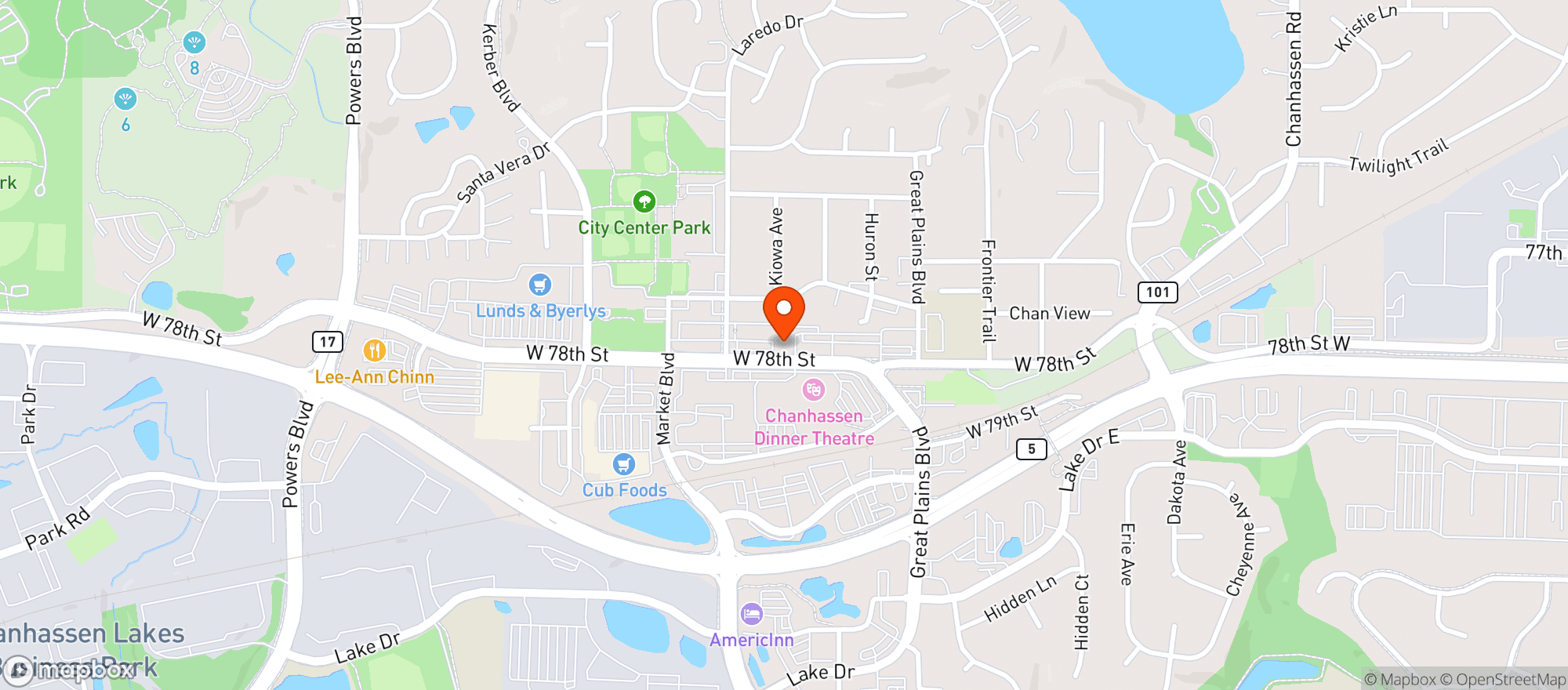 Map showing Moes Charhouse