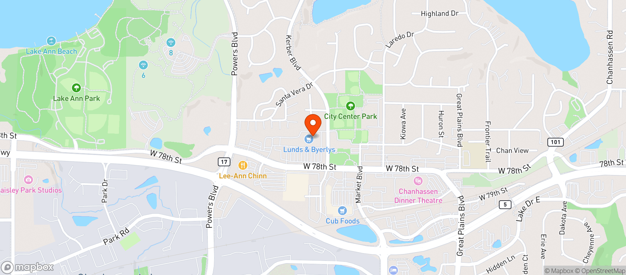 Map showing Lunds and Byerlys - Chanhassen - 00819002