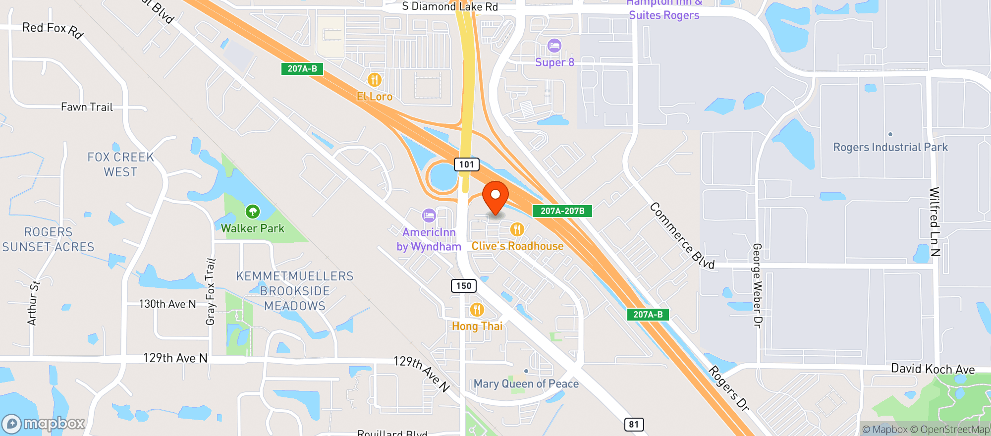 Map showing The Block