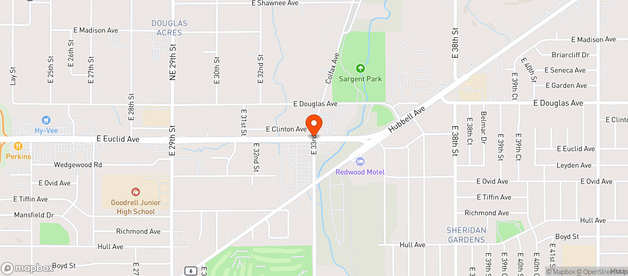 Map showing Tobacco Outlet Plus #521