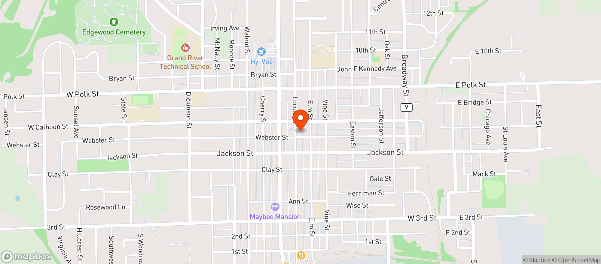 Map showing Coconut Grove