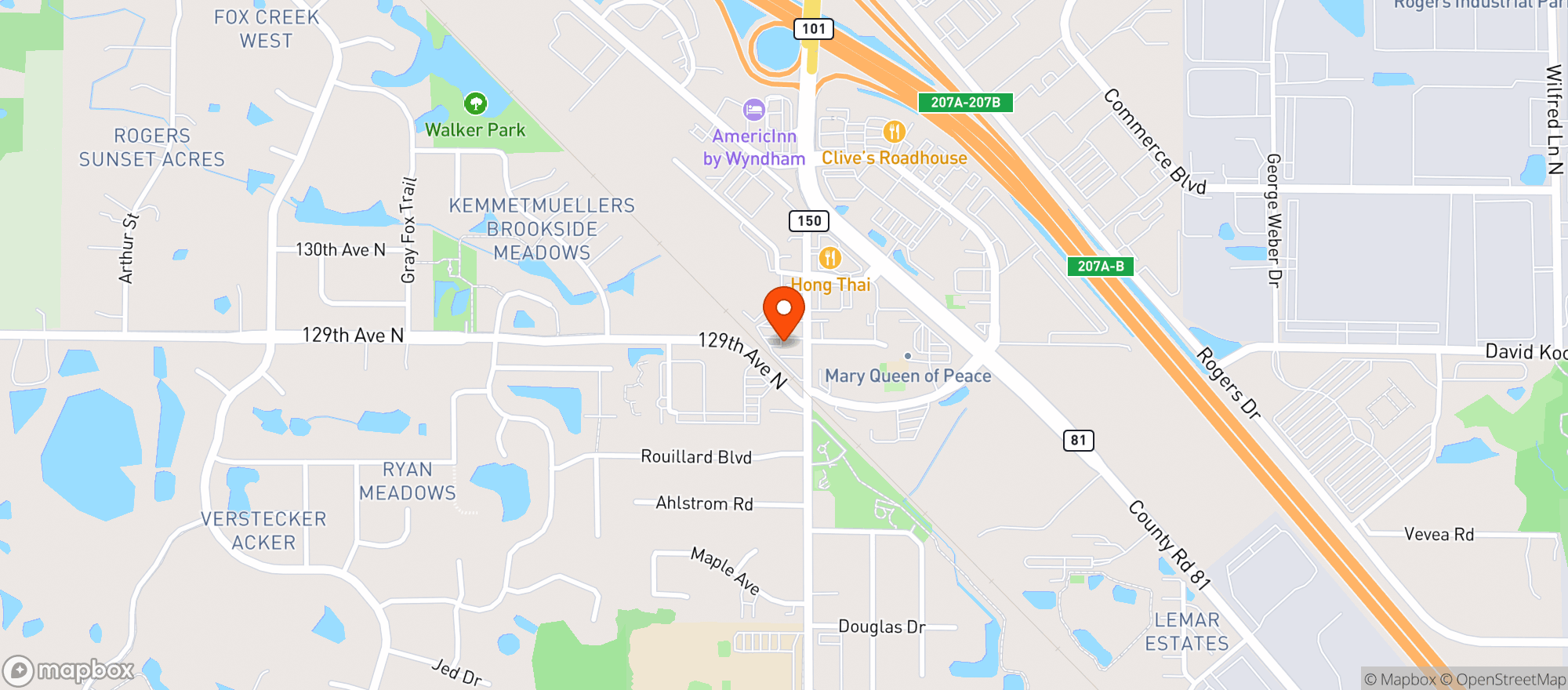 Map showing R Social On Main