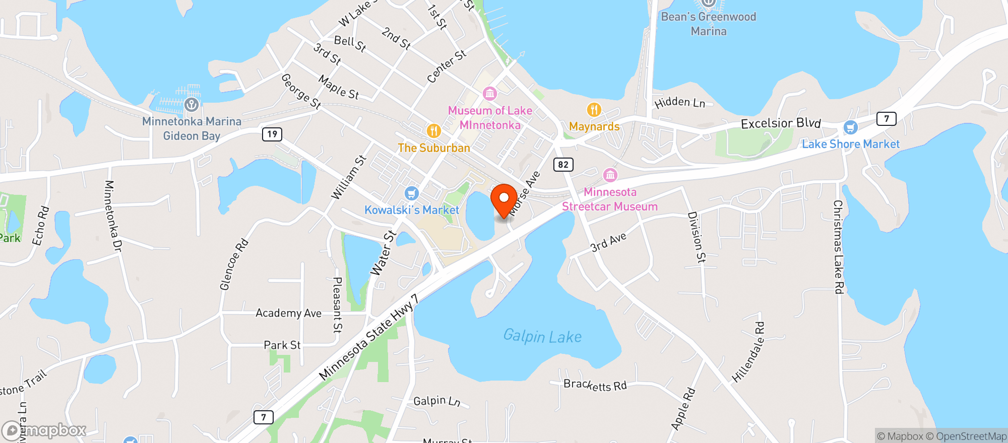 Map showing Excelsior Vintage