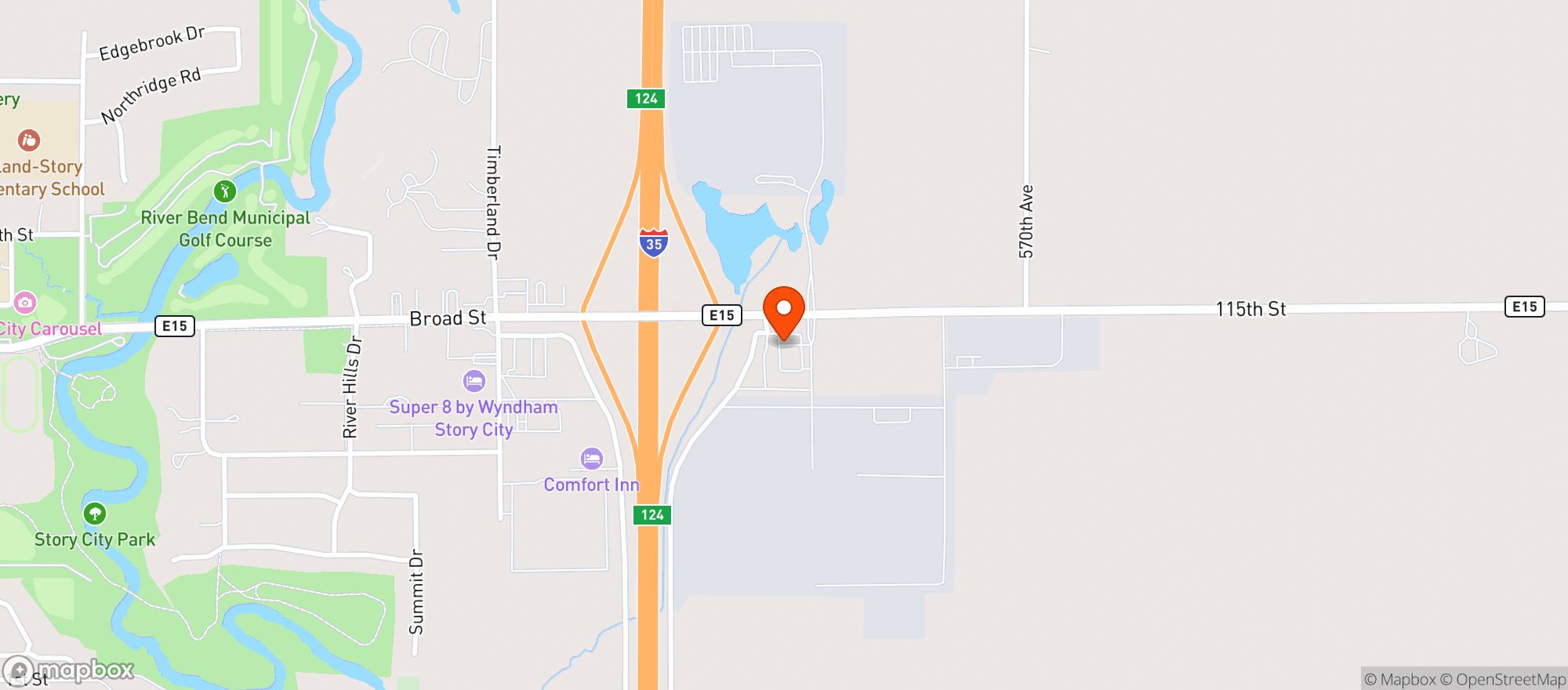 Map showing Kwik Star #1068