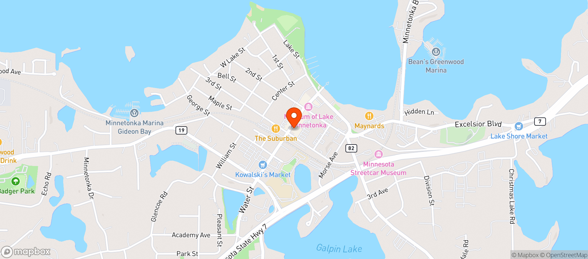 Map showing Olives Pizza Bar