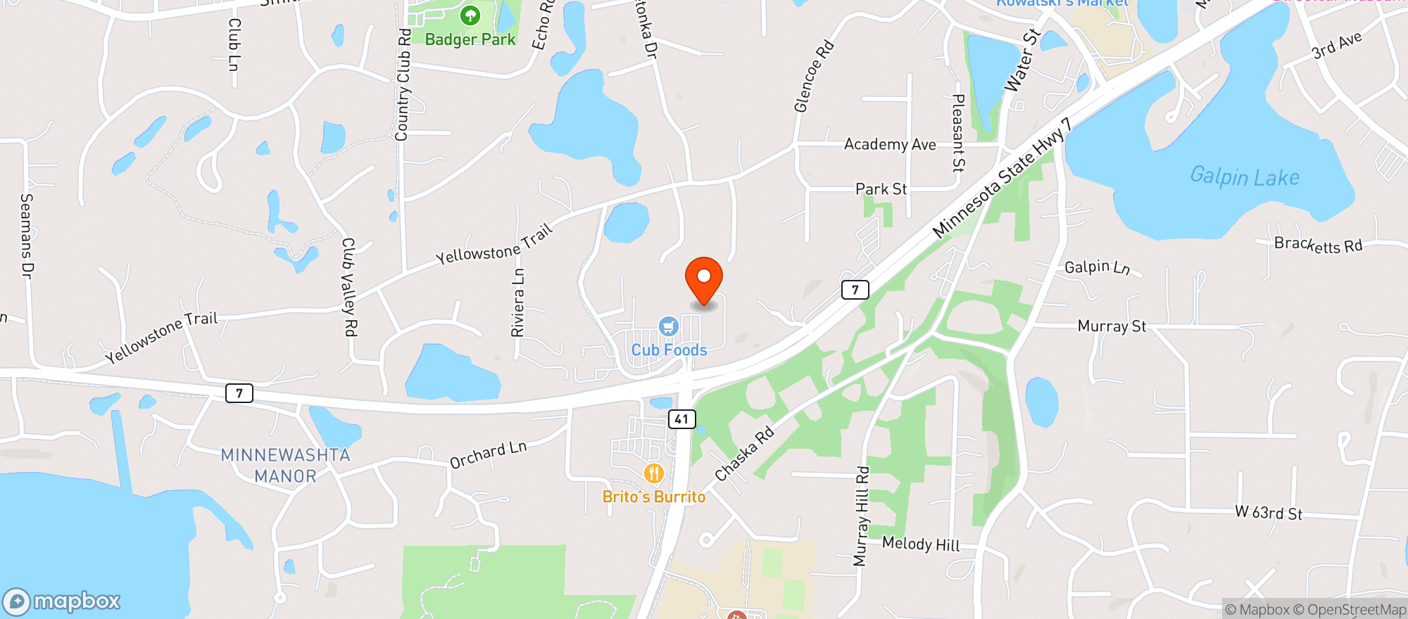 Map showing Shorewood Liquors