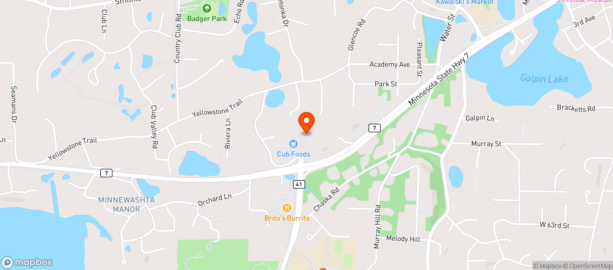 Map showing SHOREWOOD LIQUOR