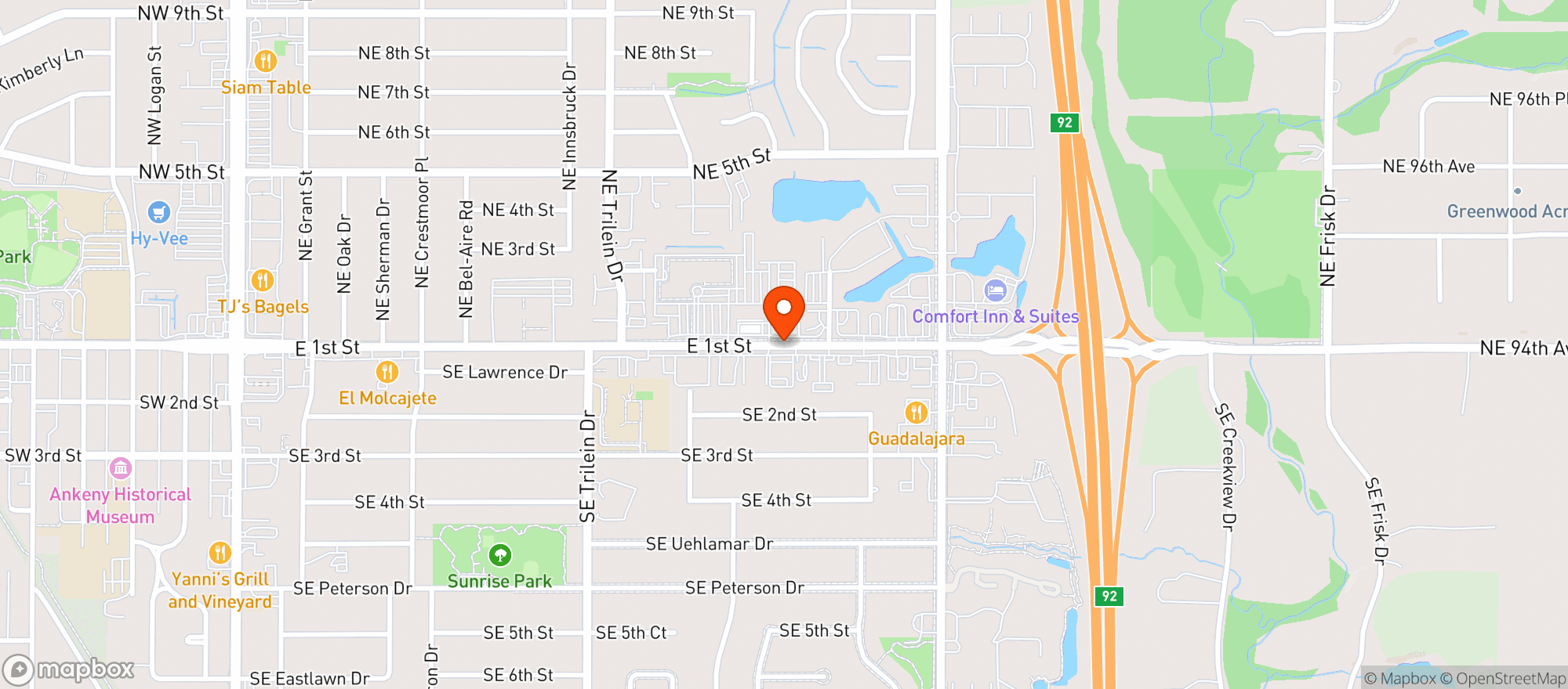 Map showing NEIGHBORHOOD LIQUOR HOUSE