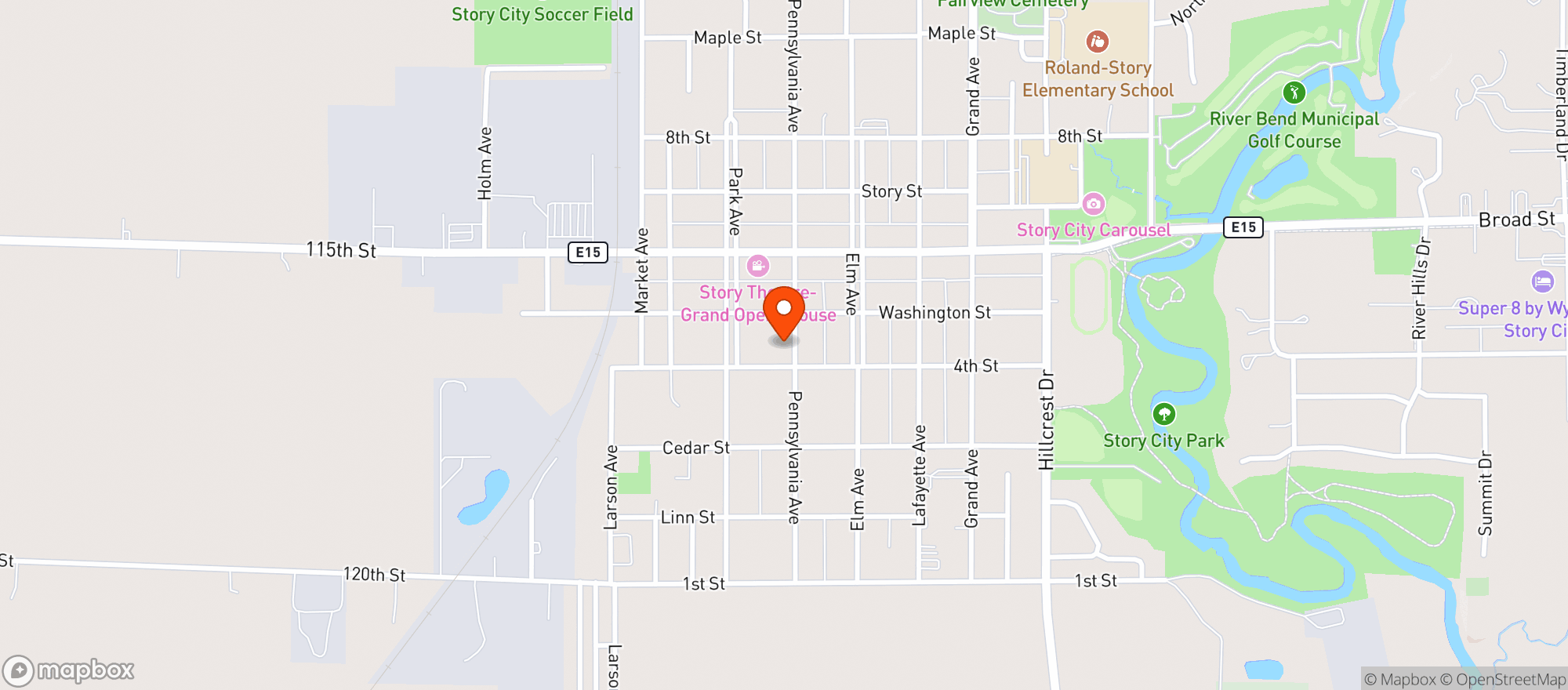 Map showing KWIK STAR