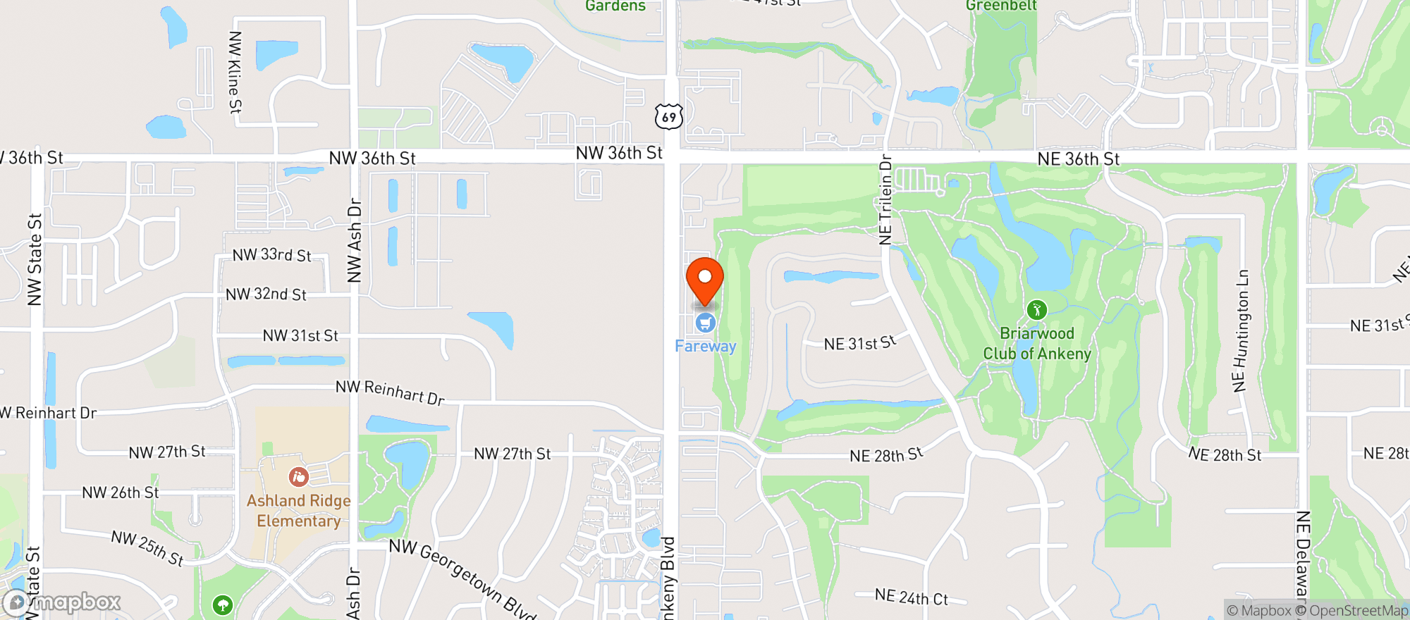 Map showing FAREWAY