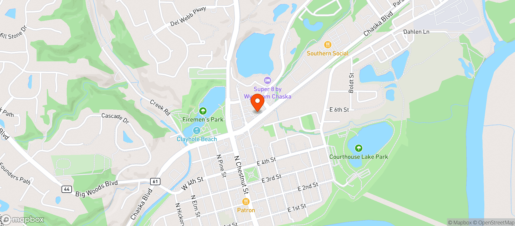 Map showing CHASERS LIQUOR