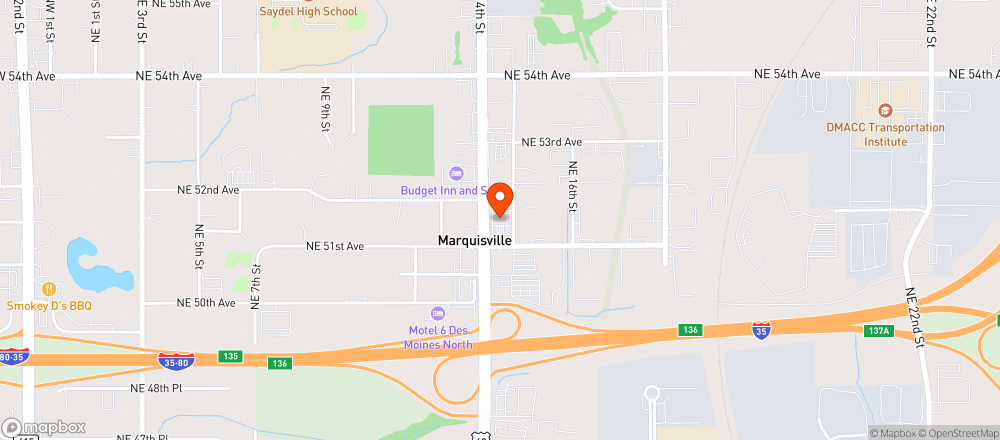 Map showing Kwik Trip #1086