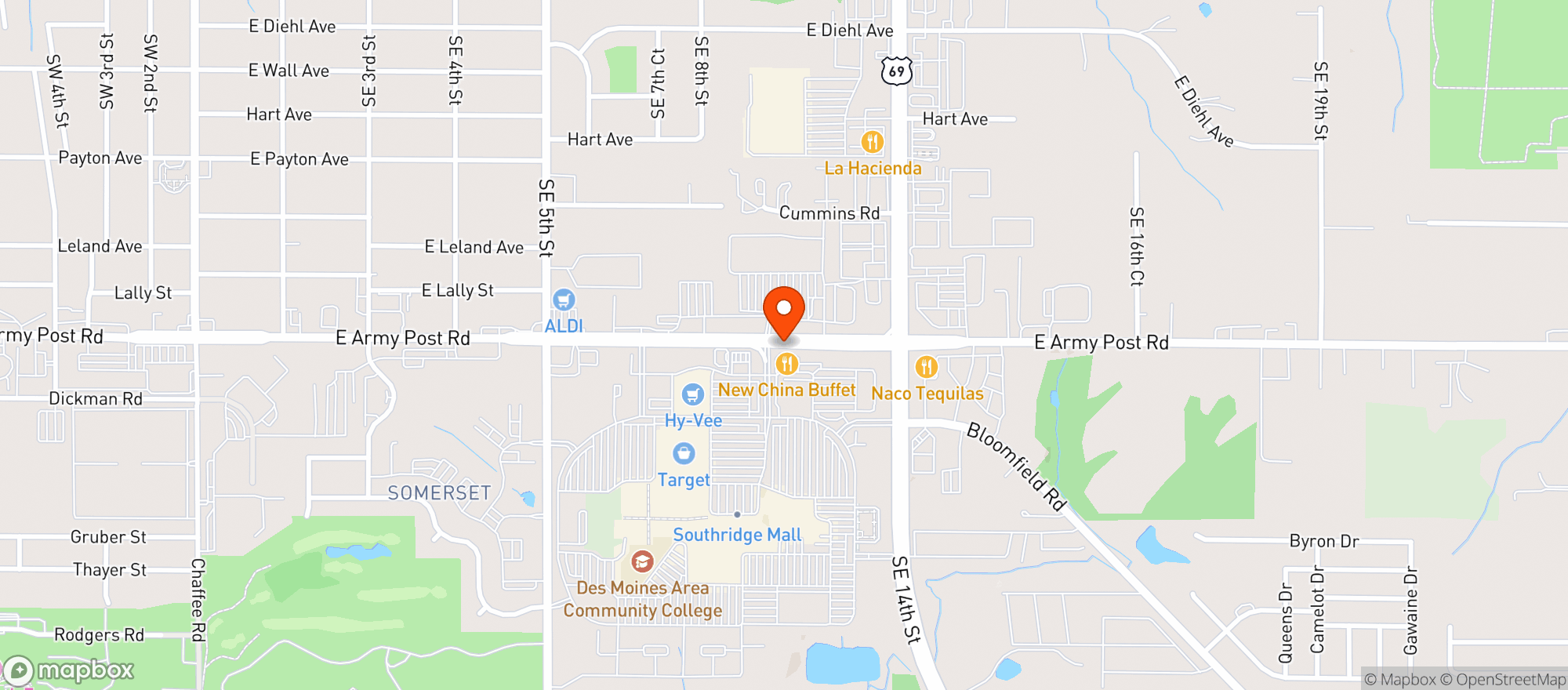 Map showing Gnc