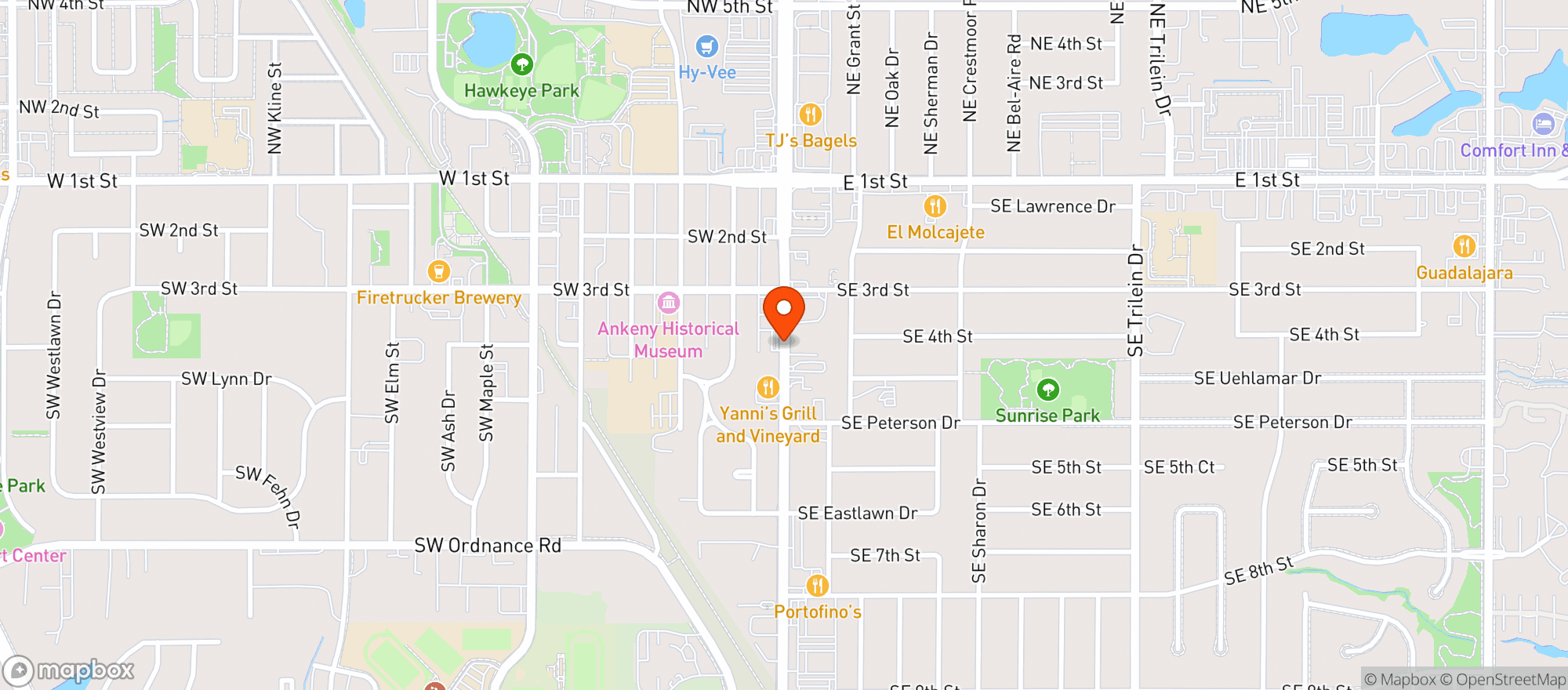 Map showing First Smoke & Liquor