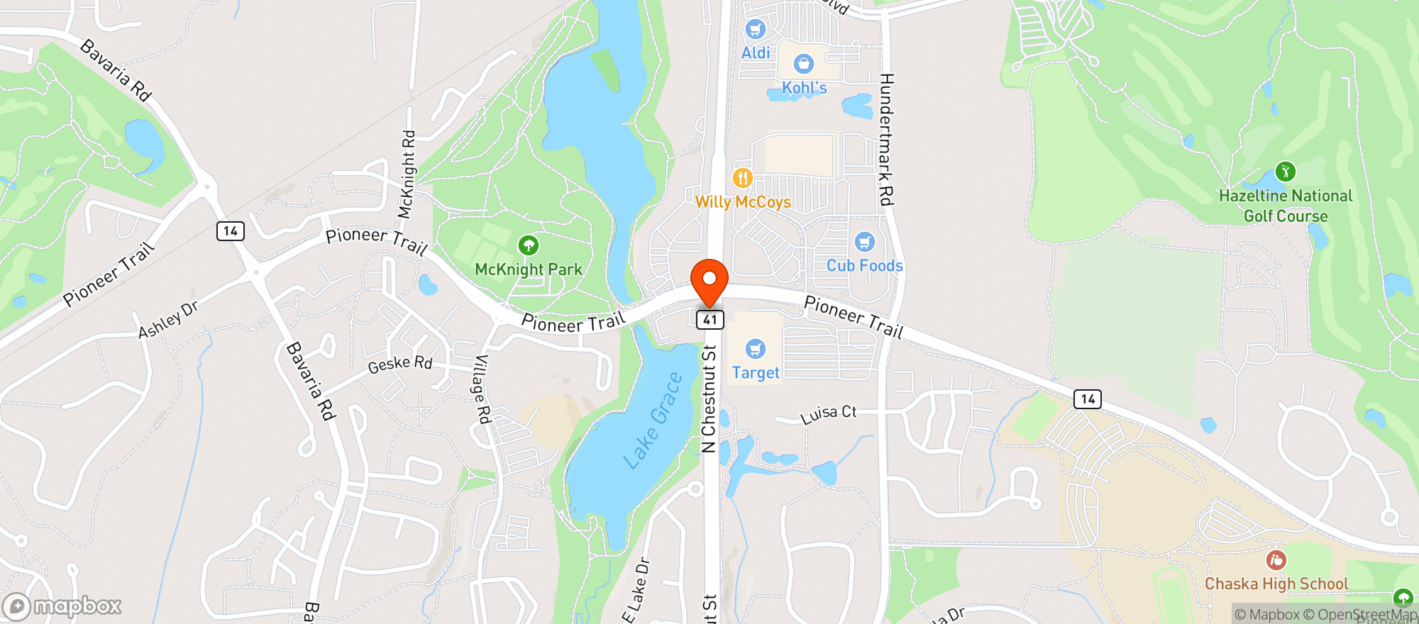 Map showing KWIK TRIP #886
