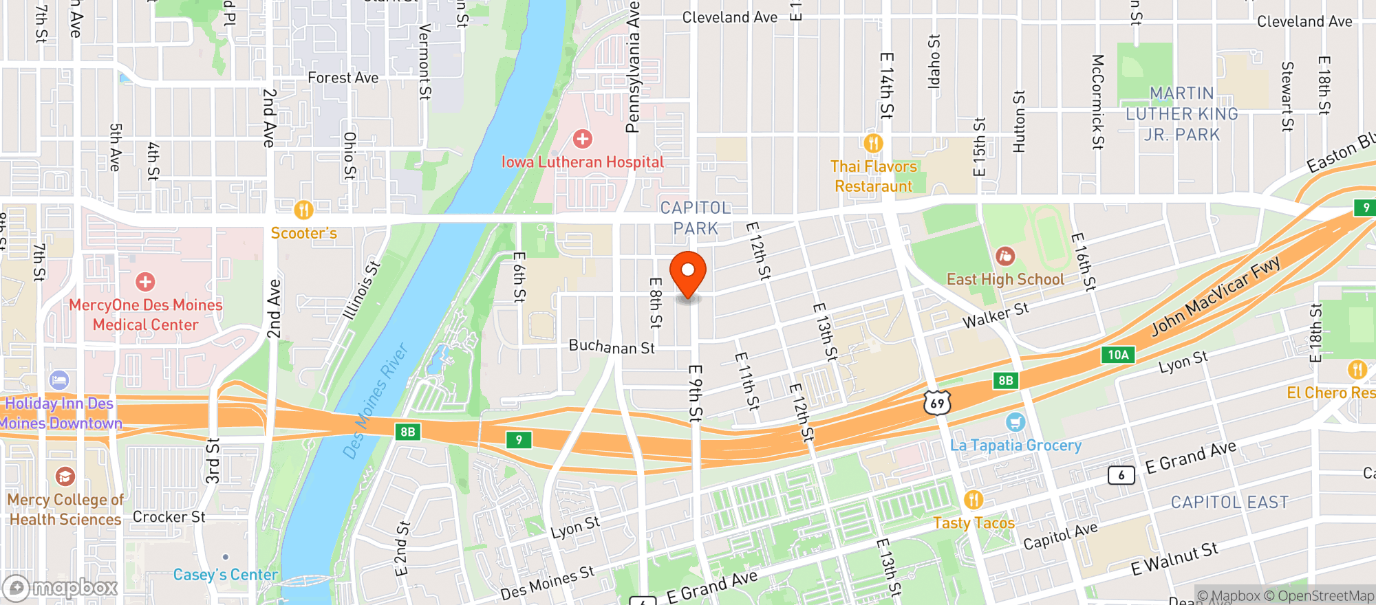 Map showing Fremont