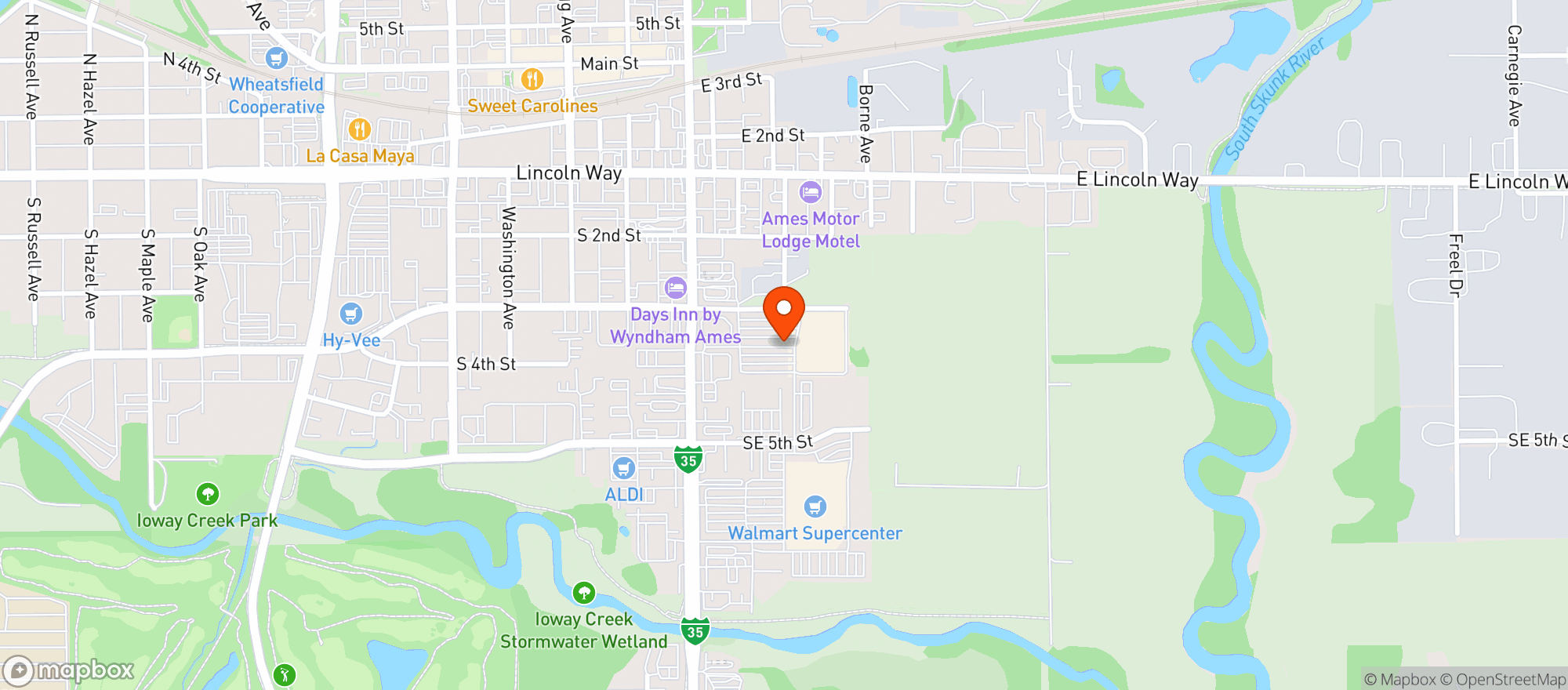 Map showing Target