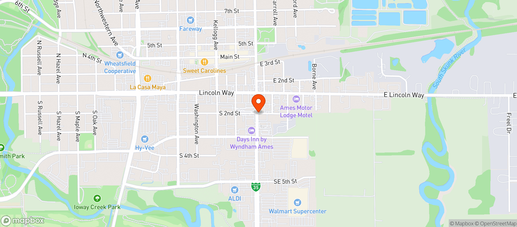 Map showing KWIK SPIRITS #530