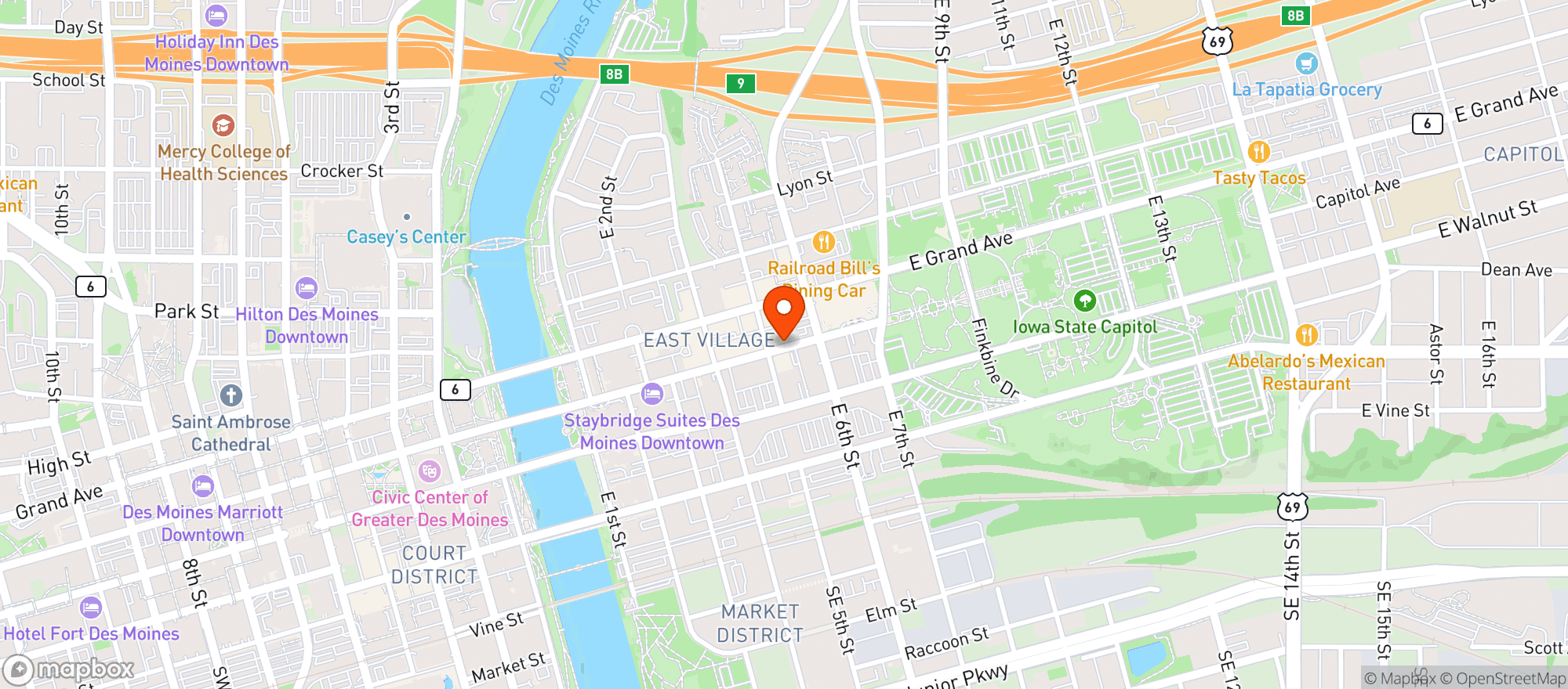 Map showing Woolys