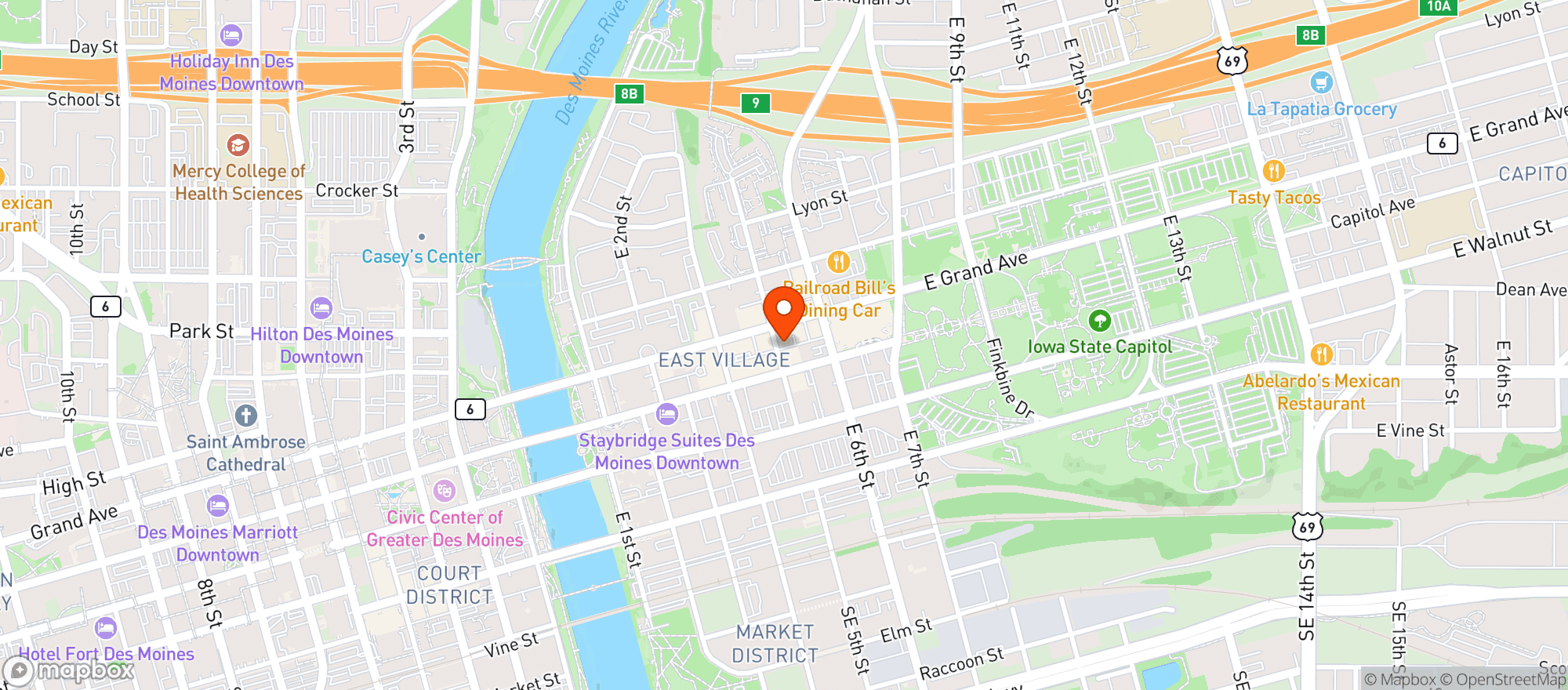 Map showing PURVEYOR