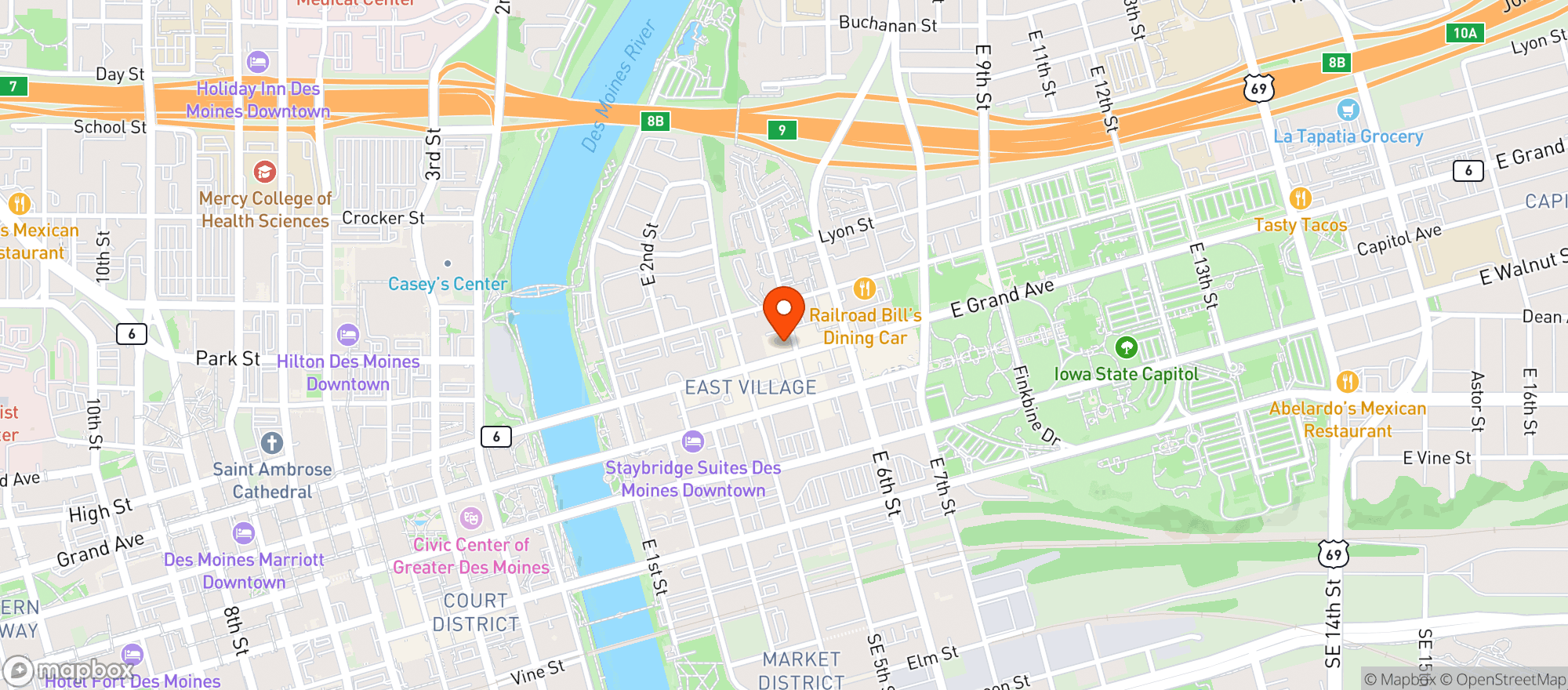 Map showing Bellhop