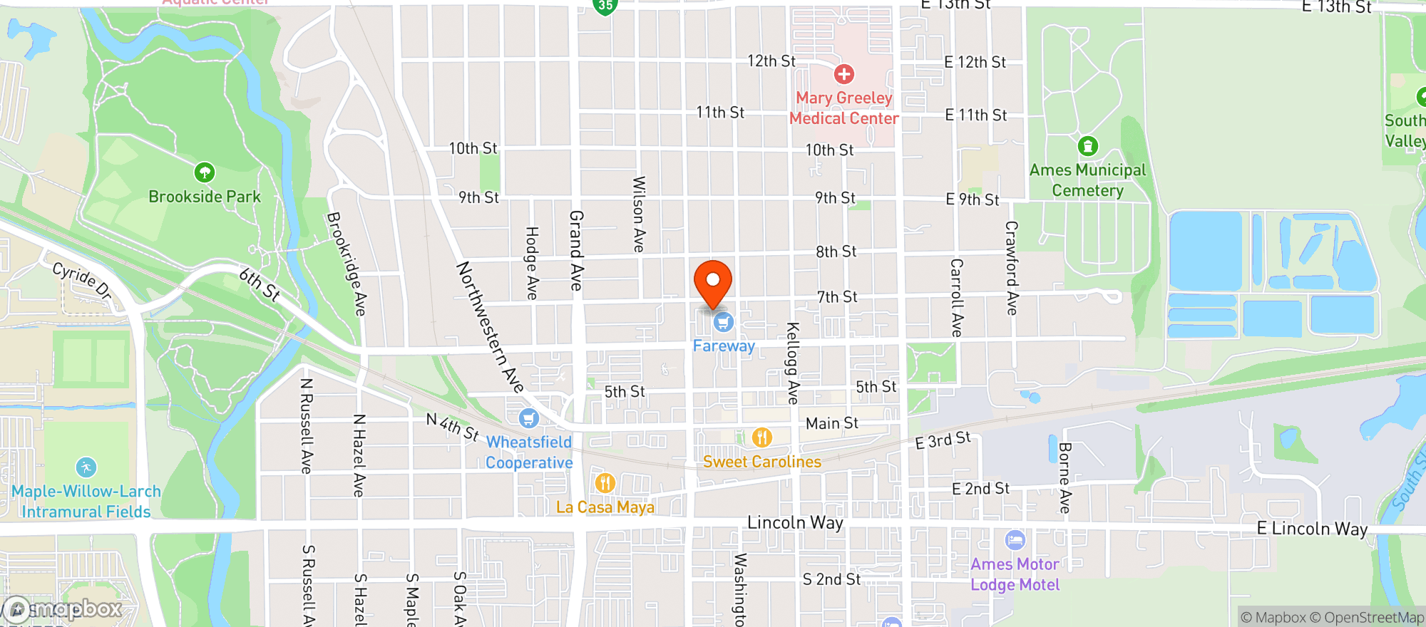 Map showing Fareway