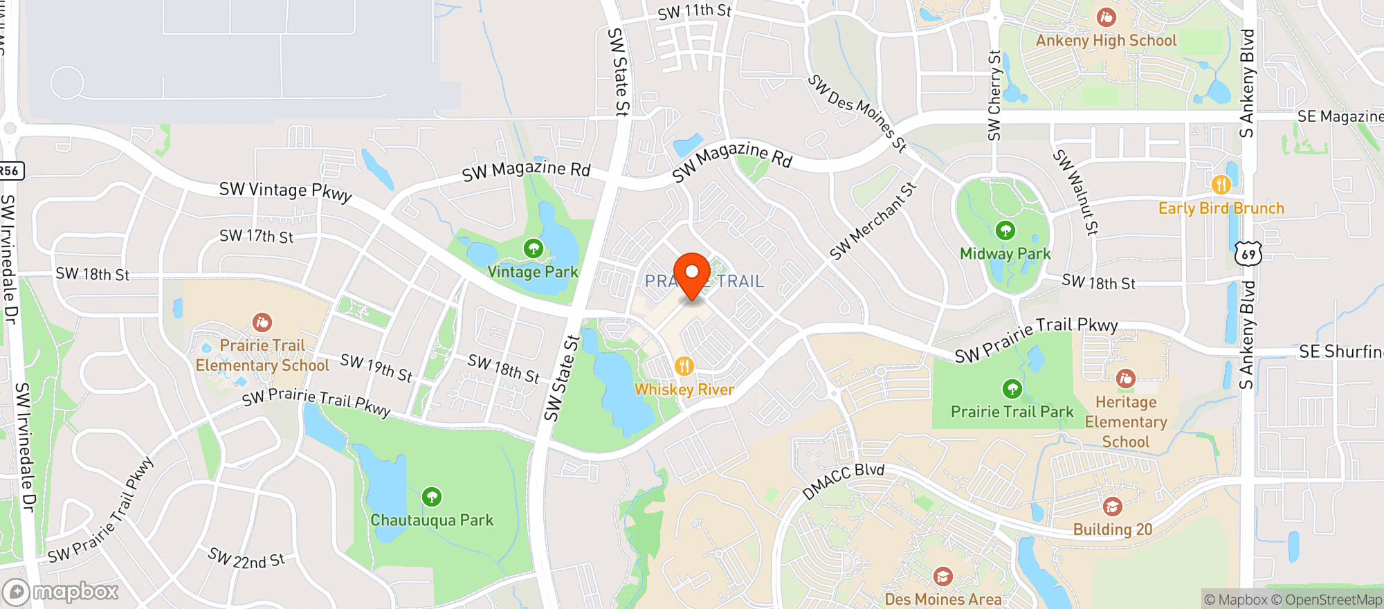 Map showing Tribute Eatery & Bar