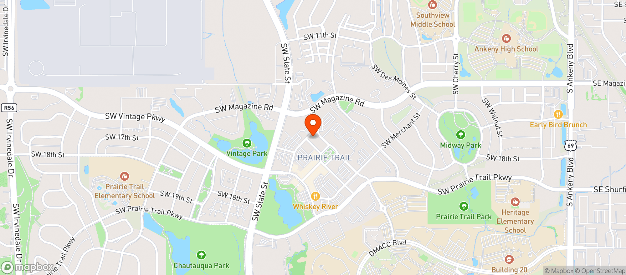 Map showing 30hop - Ankeny