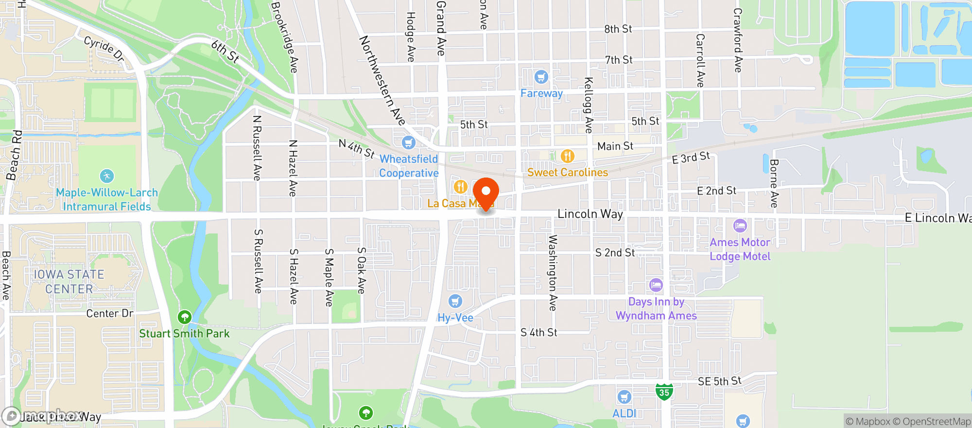 Map showing Cyclone Liquors