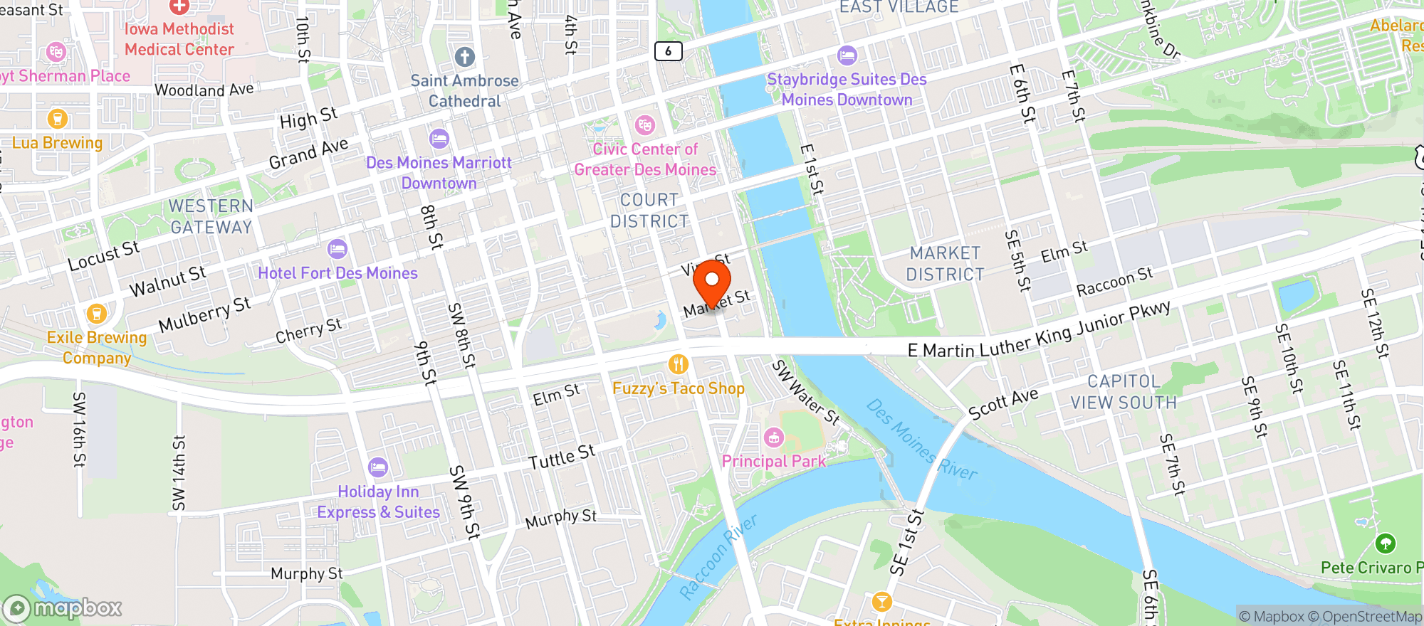 Map showing EL BAIT SHOP