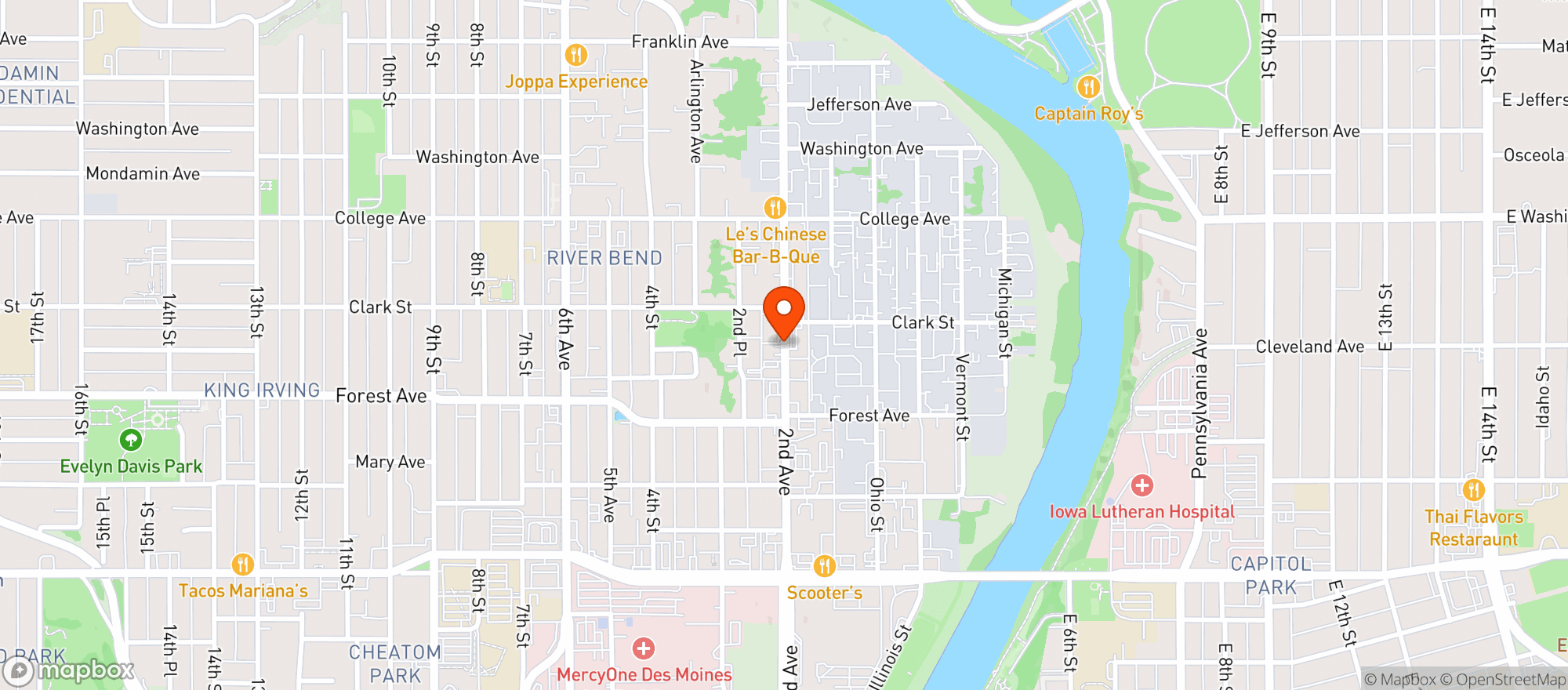 Map showing Amoco