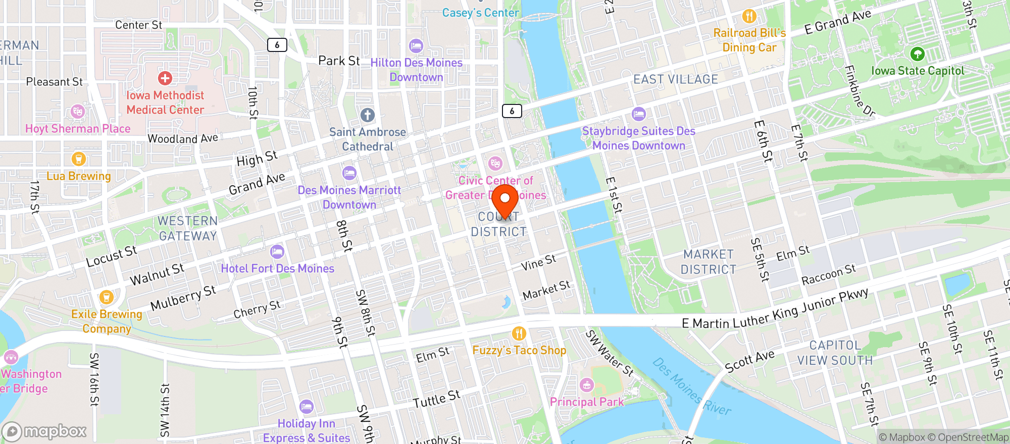 Map showing The Stuffed Olive