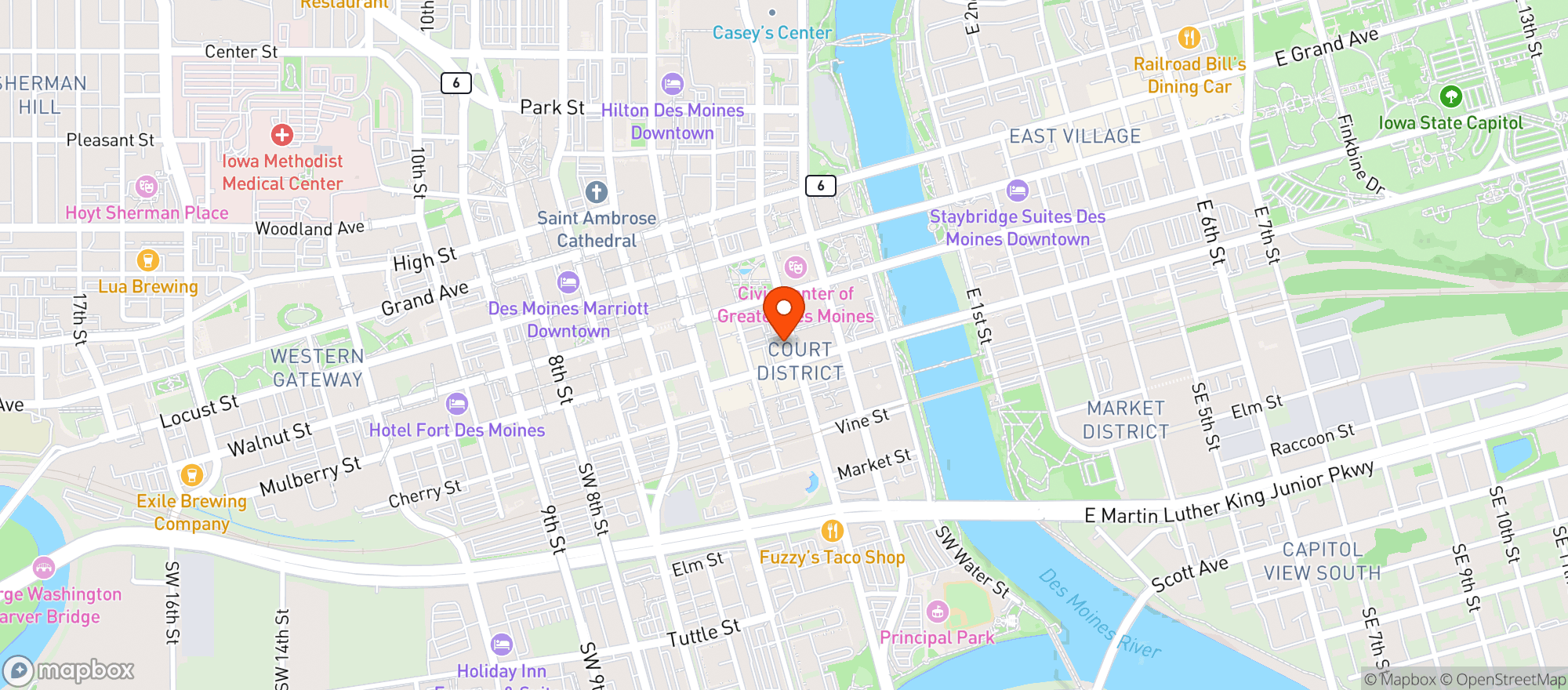 Map showing Voodoo