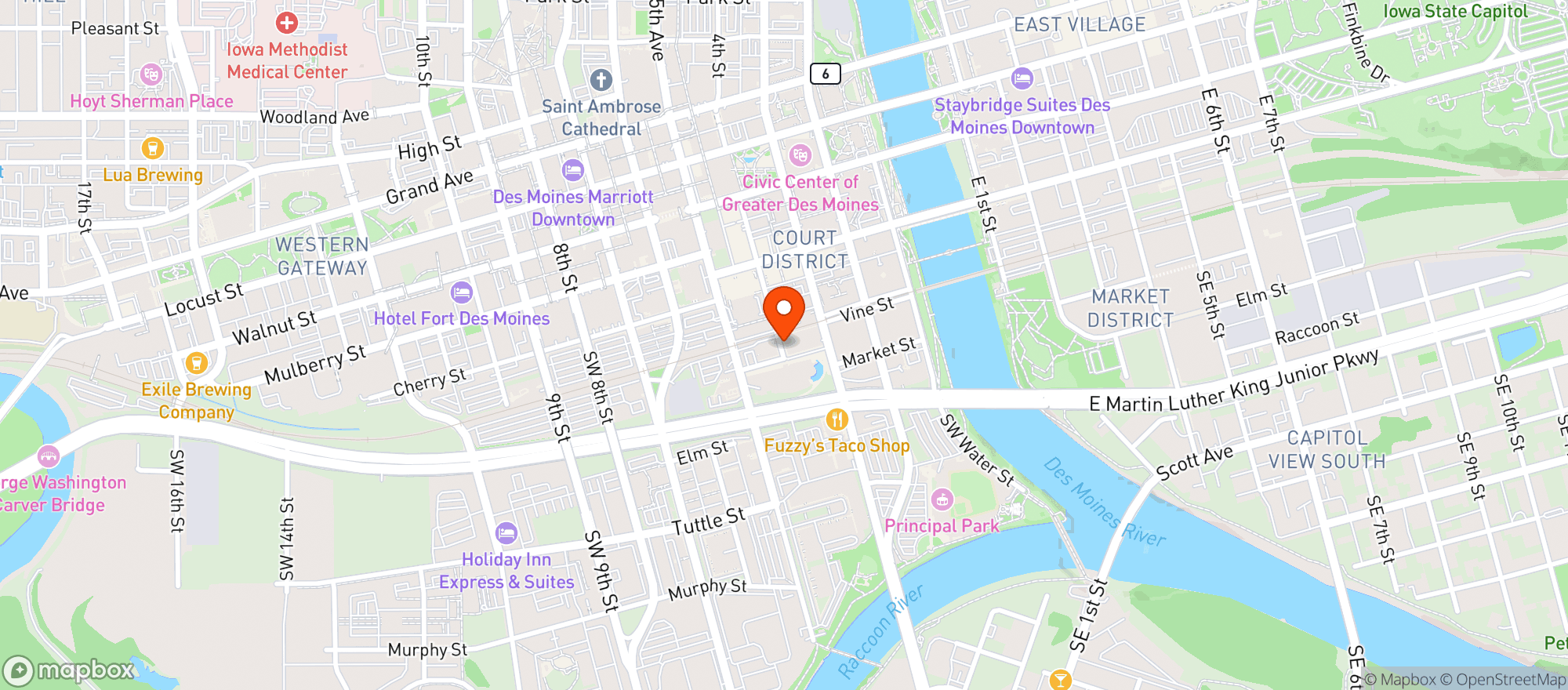 Map showing HESSEN HAUS