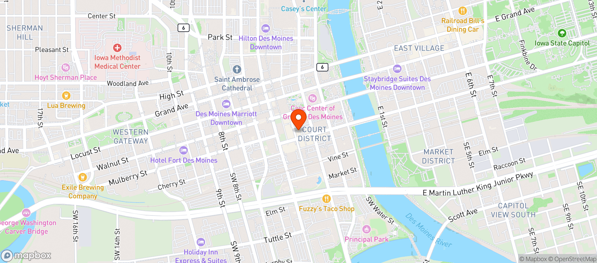 Map showing Despensary