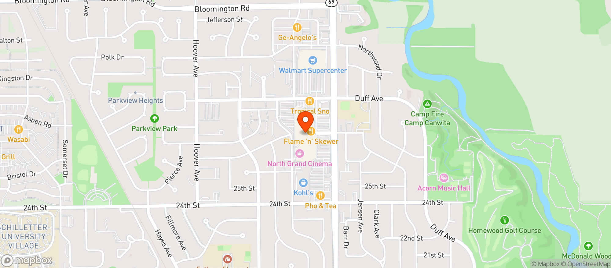 Map showing Gnc