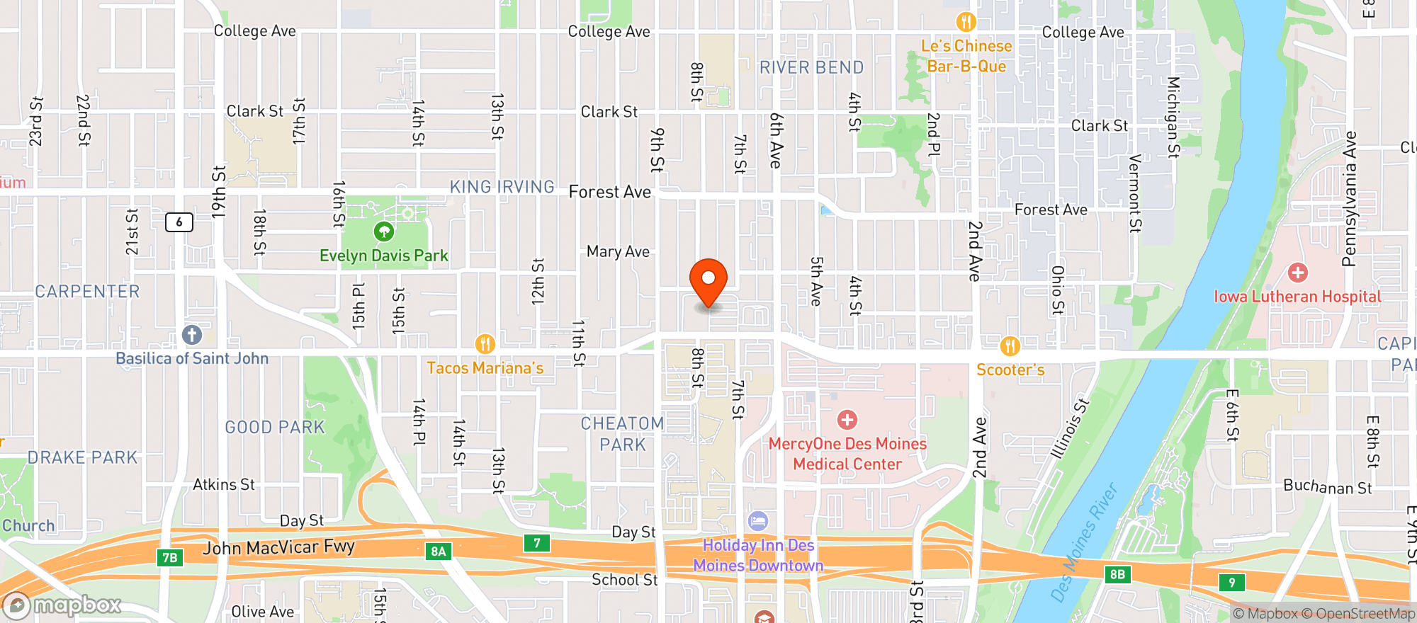 Map showing C Fresh Market