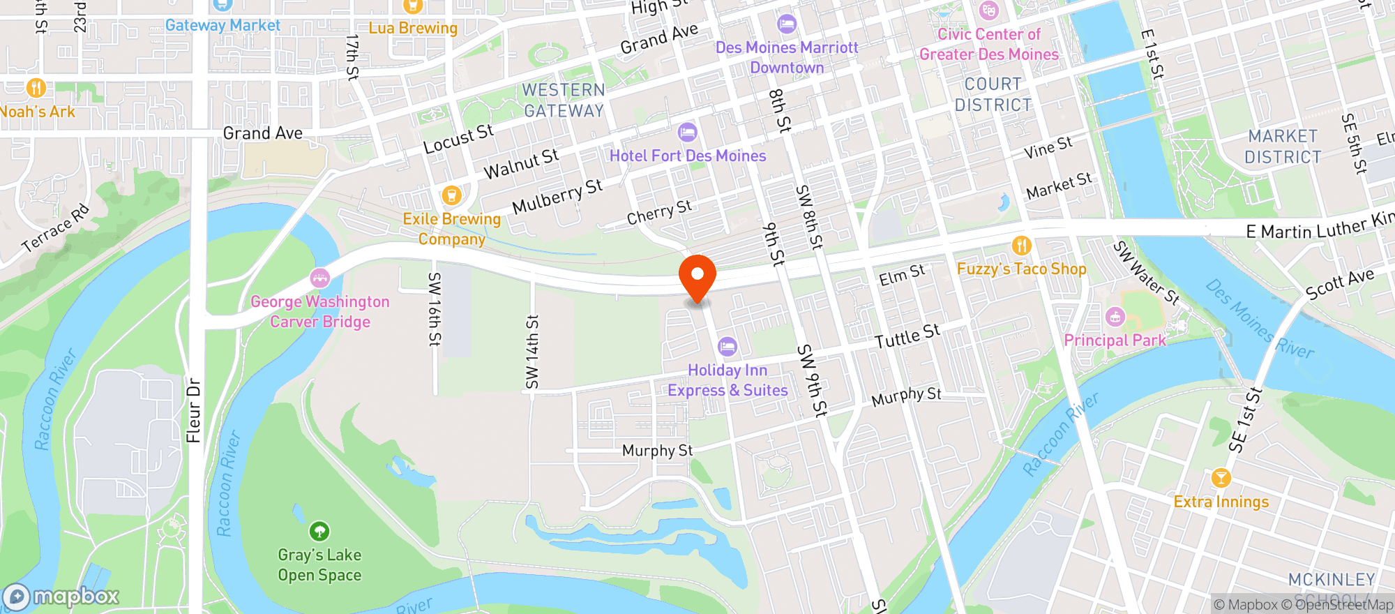 Map showing Mad Meatball Pizzeria & Pub
