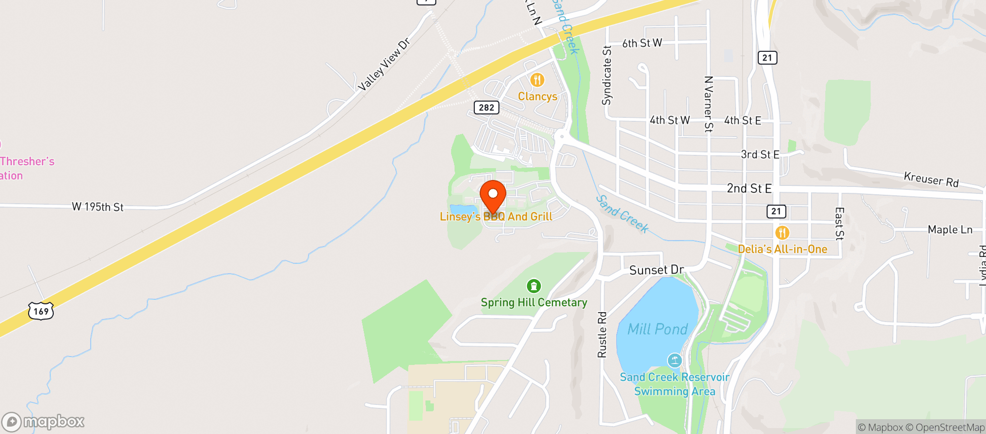 Map showing Talk Of The Town Liquors