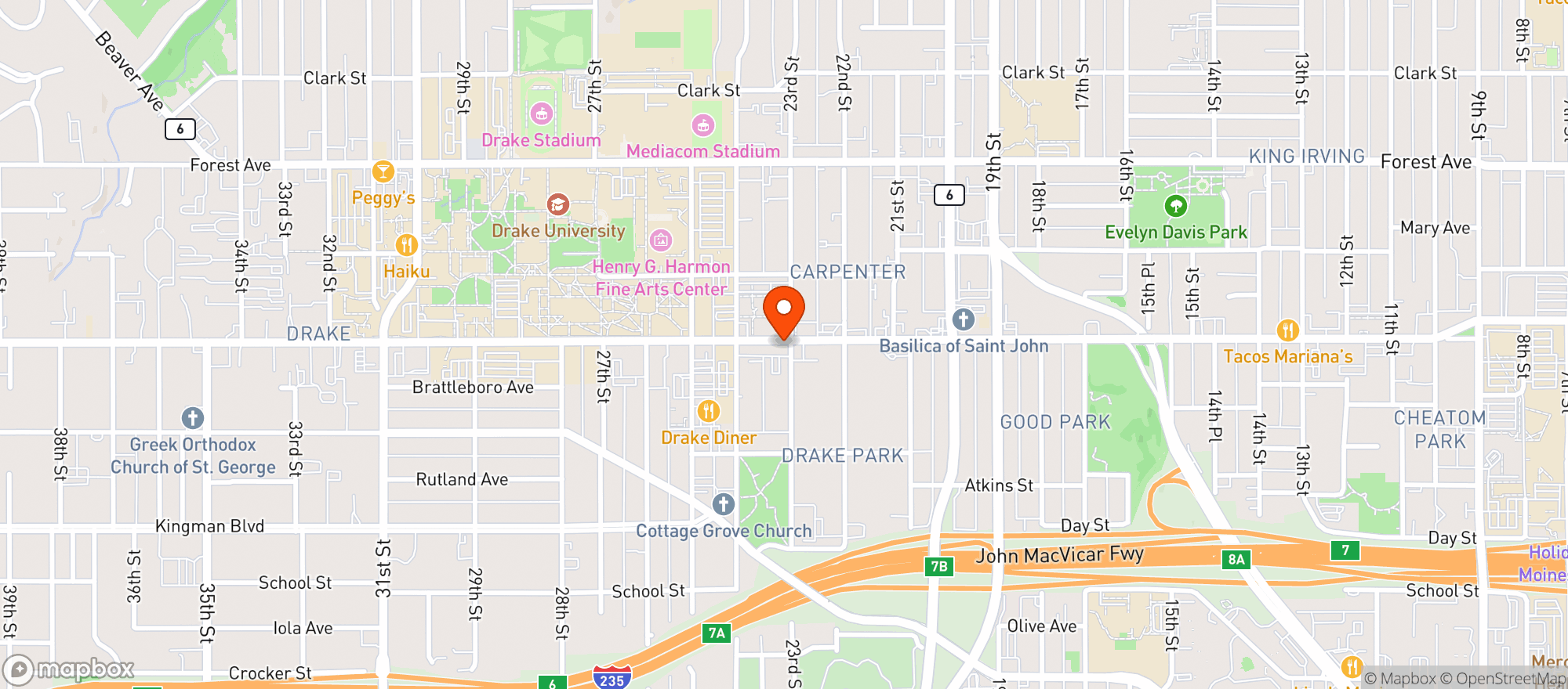 Map showing J And K African Store