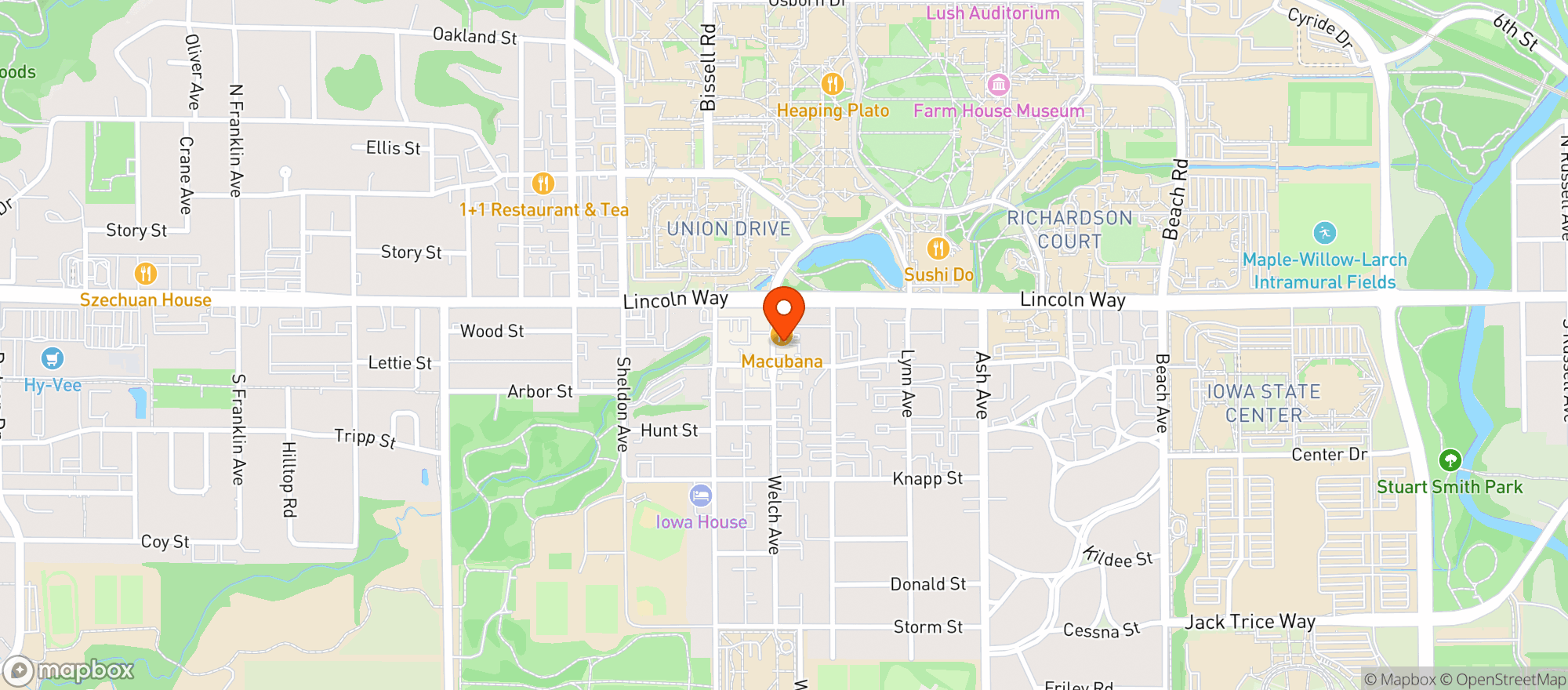 Map showing CBD FARMACY