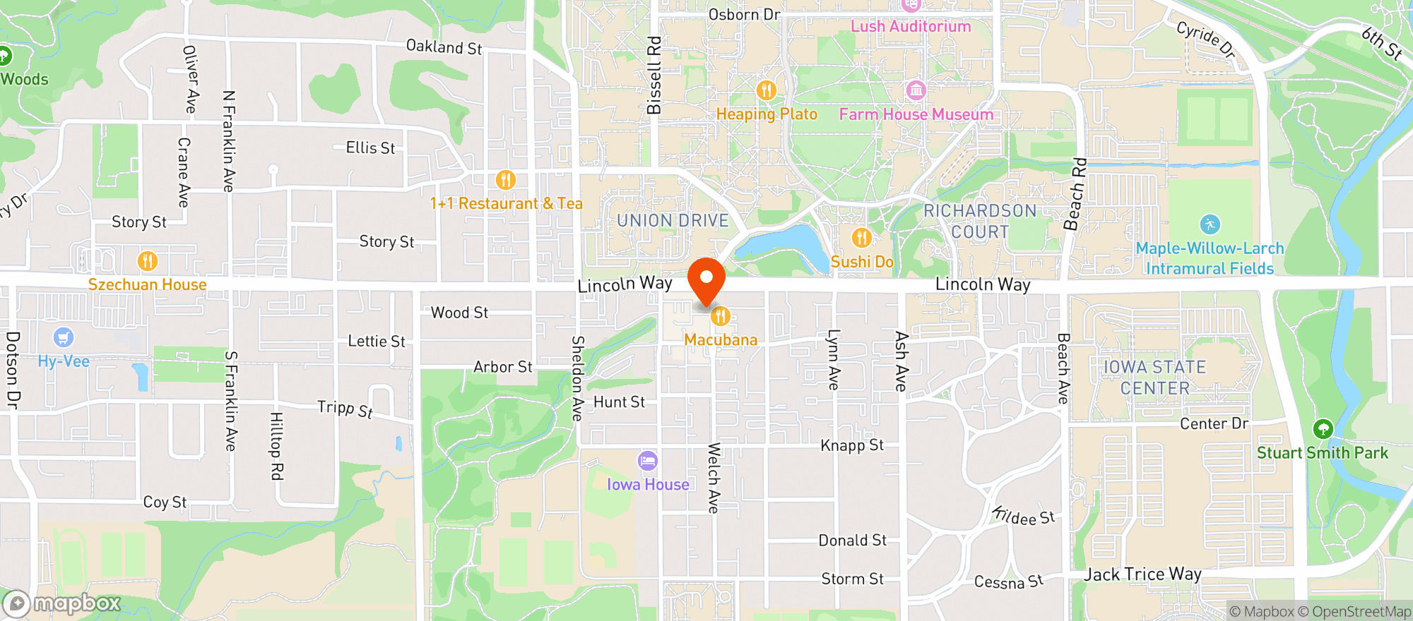 Map showing CROWN LIQUOR