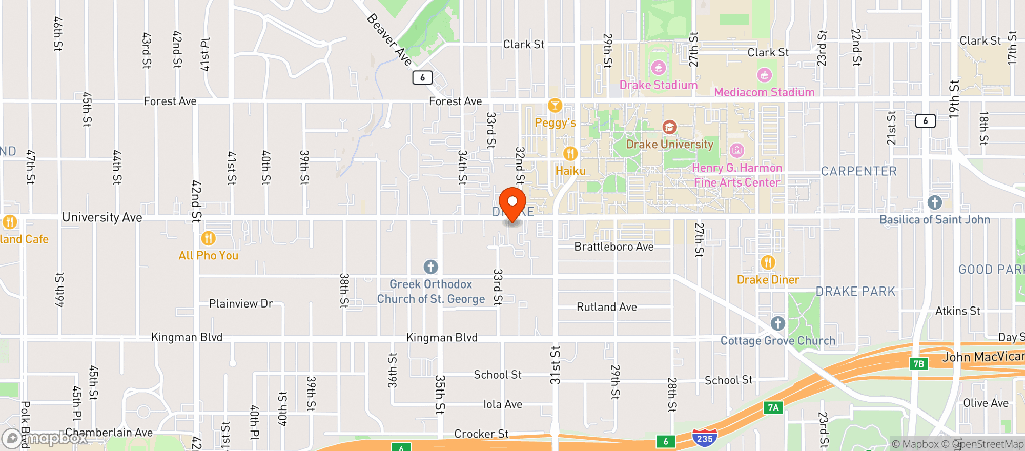 Map showing Hugos Wood Fired Kitchen